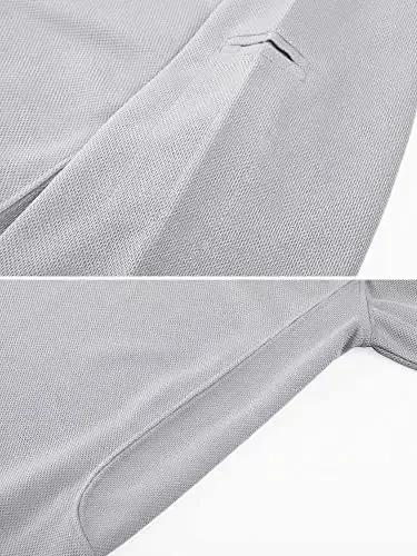 MAGCOMSEN Мужская рубашка-поло, быстросохнущая, тактическая рубашка с коротким рукавом, трикотажная рубашка-пике для гольфа - 3