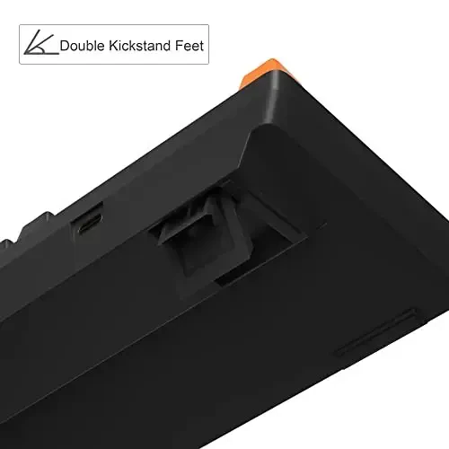 MageGee Ko'chma 60% Mexanik O'yin Klaviatura, MK-Box LED Orqa Yoritgichli Ixcham 68 Tugmali Mini Simli Ofis Klaviatura, Windows Noutbuk Kompyuter Mac uchun Qizil Kalit bilan - Oq/Qora - 5