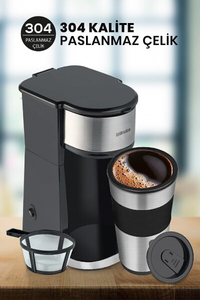 Magic Coffee Personal Filter Coffee Machine with Thermos Cup In-6310 - 26