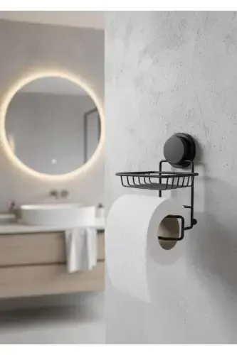 Magic Fix Волшебный Клейкий Черный Запасной Держатель для Туалетной Бумаги-Черный - 3