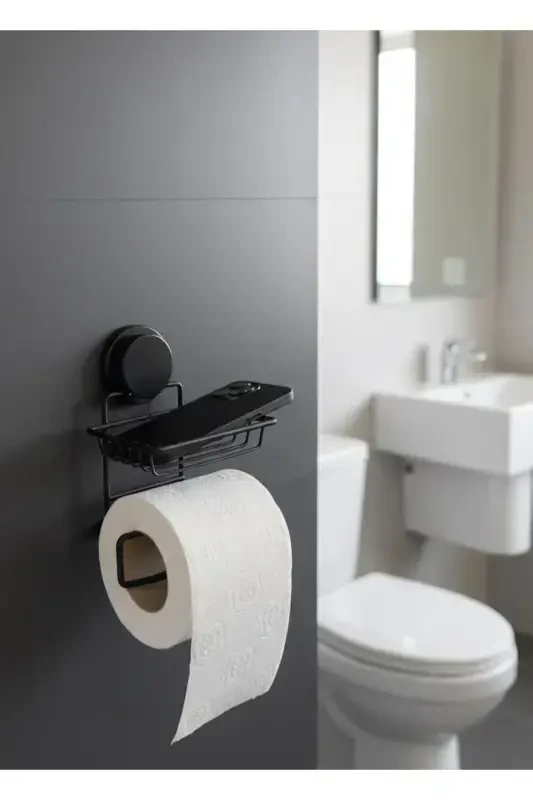 Magic Fix Волшебный Клейкий Черный Запасной Держатель для Туалетной Бумаги-Черный - 4