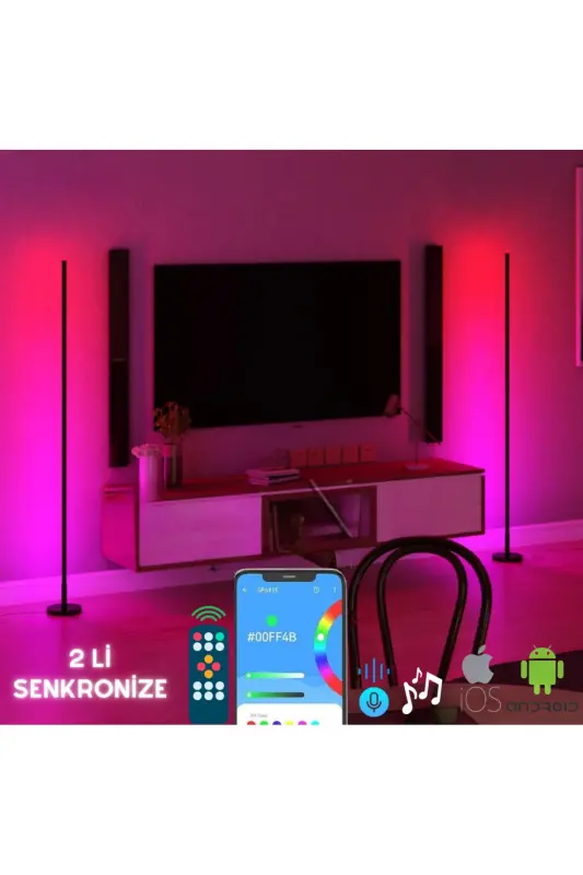 Magic Pro Stick Ovozga Sezgir Telefon Va Masofadan Boshqarish Xona Yoritilish Tizimi Pro Model 2 Ta To'plam Sinxronlashtirilgan - 2