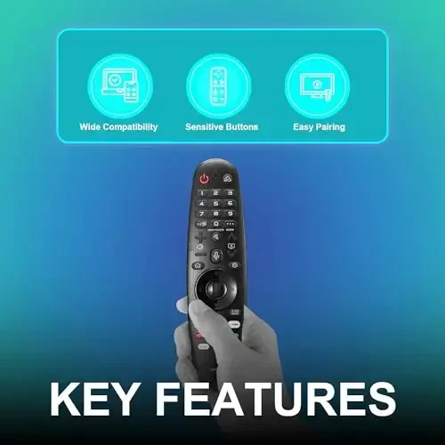 Magic Remote for LG UHD OLED QNED NanoCell Webos Smart TV Voice Magic Remote Control Replacement AKB75855501 AN-MR20GA MR19BA MR21 MR22 MR23 MR24 GA GN MR18BA, with Voice and Pointer Function - 3
