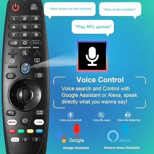 Magic Remote for LG UHD OLED QNED NanoCell Webos Smart TV Voice Magic Remote Control Replacement AKB75855501 AN-MR20GA MR19BA MR21 MR22 MR23 MR24 GA GN MR18BA, with Voice and Pointer Function - 4