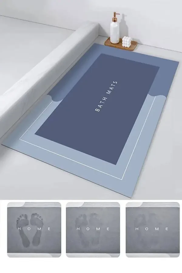 Magic Water Absorbent Bath Mat Non-Slip Prayer Mat Square 3.5 Mm 40x60 - 1