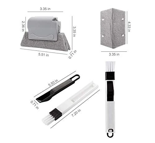 Magic Window Track Cleaner, Window Groove Cleaning Brush Tools Set - 4