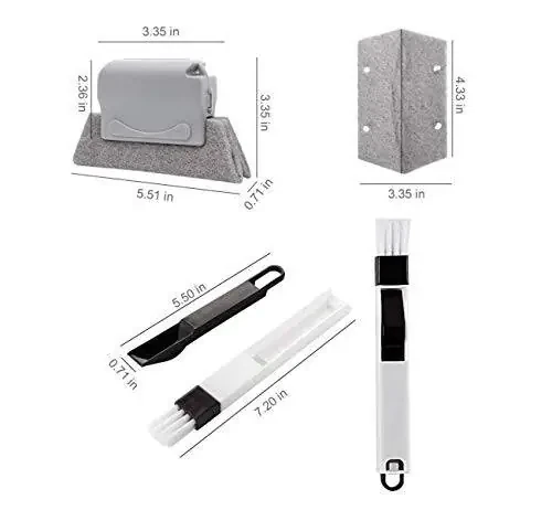 Magic Window Track Cleaner, Window Groove Cleaning Brush Tools Set - 4