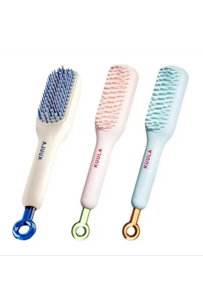 Магическая втягивающаяся расческа самоочищающаяся щетка для волос - 5