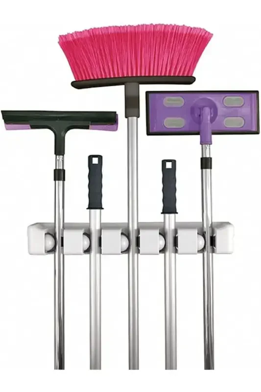 Магический держатель для швабры, многофункциональный настенный держатель - 4