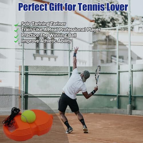 Magicorange Tennis Trainer Rebound Ball with 6 String Balls, Solo Tennis Training Equipment for Self Tennis Pracitce Training for Beginner - 5