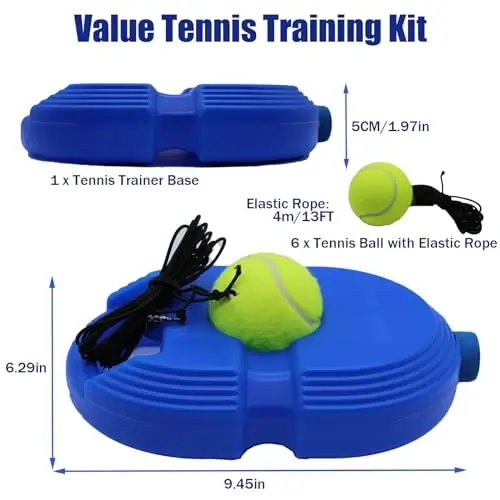Magicorange Tennis Trainer Rebound Ball with 6 String Balls | Solo Tennis Training Equipment for Self Tennis Pracitce Training for Beginner - 2