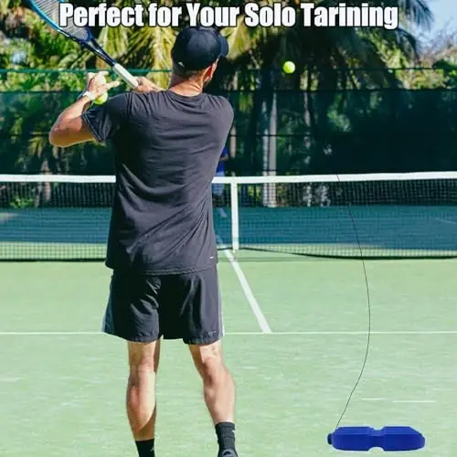 Magicorange Tennis Trainer Rebound Ball with 6 String Balls | Solo Tennis Training Equipment for Self Tennis Pracitce Training for Beginner - 6