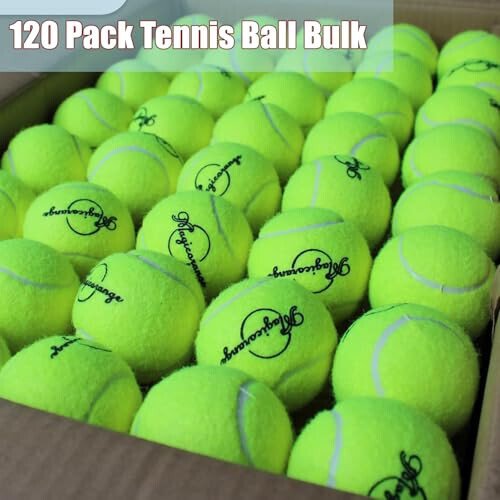 Magicorange Tennis Balls, 120 Pack Advanced Training Tennis Balls Practice Balls, Pet Dog Playing Balls, Good for Beginner Training Ball - 3