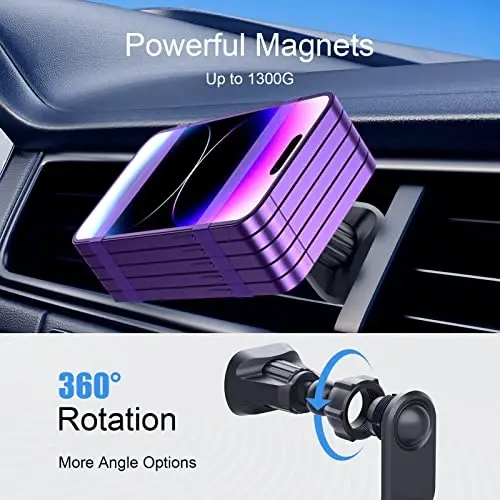 MAGJIEYX avtomatik moslashuvchan magnit simsiz zaryadlovchi iPhone 12/13/14/15/16Pro Max/Plus/Mini/Magsafe g'ilofi uchun Magsafe avtomobil ushlagichi, tez 36W QC 3.0 adapterli shamollatish paneli va asboblar paneli telefon ushlagichi - 4