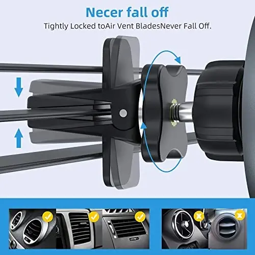 MAGJIEYX for Magsafe Car Mount Charger for Magnetic Wireless Charging for iPhone12/13/14/15/16Pro,Pro Max,Plus,Mini,Vent&Dashboard Strong Magnets Phone Holder with Fast 36W QC 3.0 Adapter(Dark Black) - 5