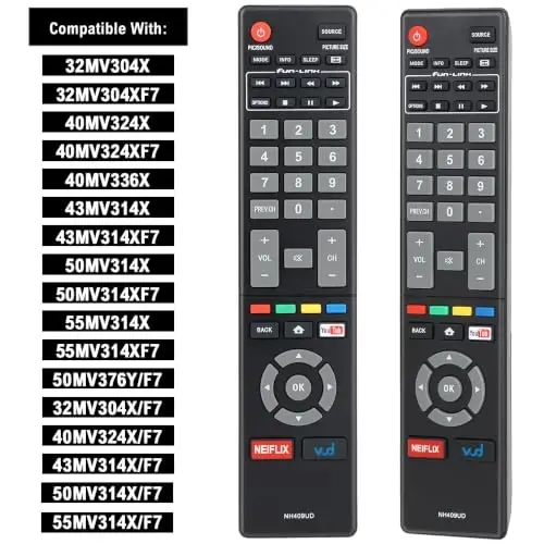 Magnavox TV pulti almashtirish uchun, Magnavox LED HDTV Smart TVlariga mos (NH409UD) - 2