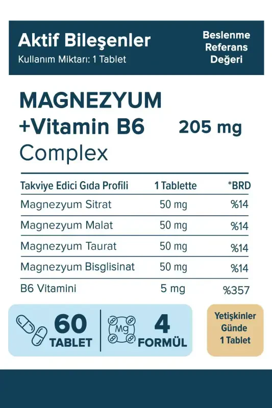 Magnesium 200 Mg (MAGNESIUM COMPLEX BISGLYCINATE - MALATE - CITRATE) Dietary Supplement - 7