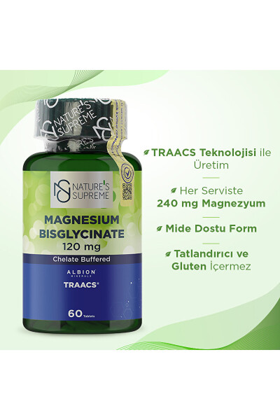 Magnesium Bisglycinate 120 Mg 60 Tablets - 2