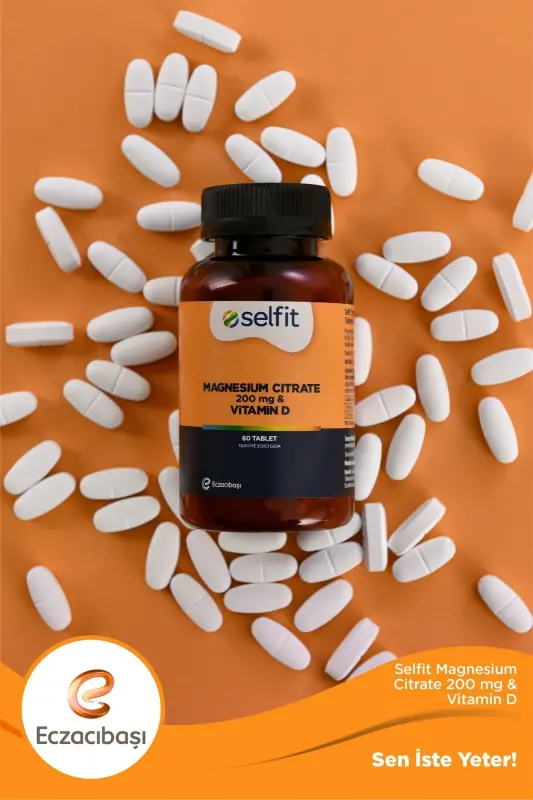 Magnesium Citrate 200 Mg & Vitamin D 60 Tablets - 6