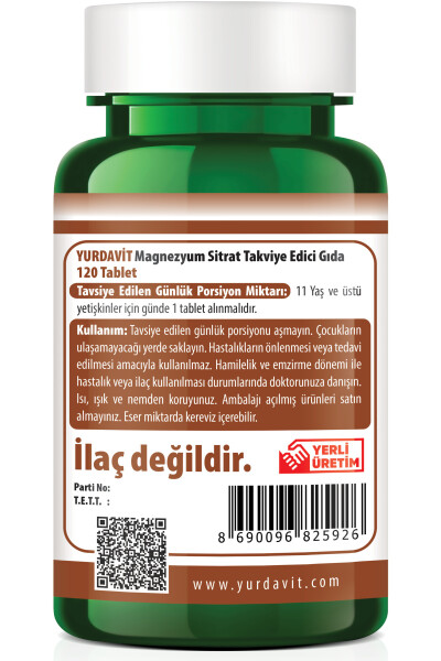 Magnesium Citrate 500 Mg 120 Tablets - 7