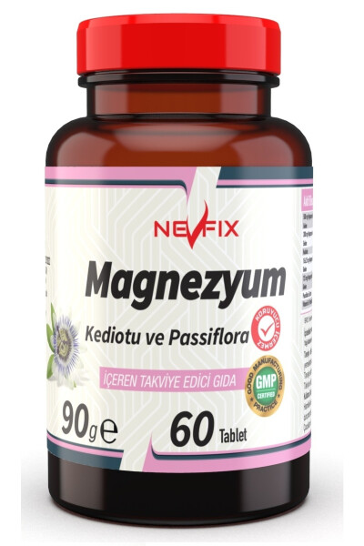 Magnesium Citrate (Chloride, Bisglycinate, Malate) Catnip Passionflower 60 Tablets - 1