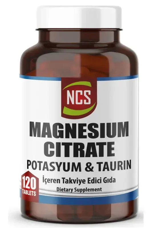 Magnesium Citrate Potassium 120 Tablets 4 Pack (POTASSIUM TAURINE) & Vitamin B6 - 1