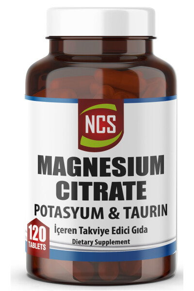 Magnesium Citrate Potassium 120 Tablets 4 Pack (POTASSIUM TAURINE) & Vitamin B6 - 1