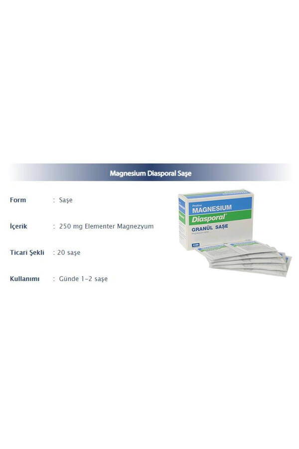 Magnesium Diasporal Granules 20 Sachets - 9