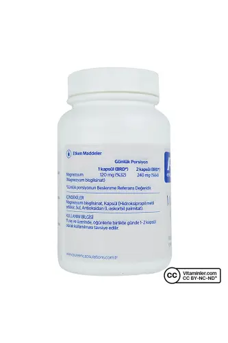 Magnesium (GLYCINATE) 60 Capsules - PURE ENCAPSULATIONS (1)