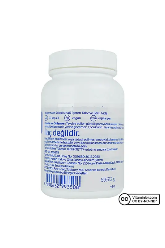 Magnesium (GLYCINATE) 60 Capsules - 3