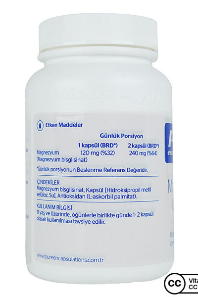 Magnesium (GLYCINATE) 60 Capsules - 3