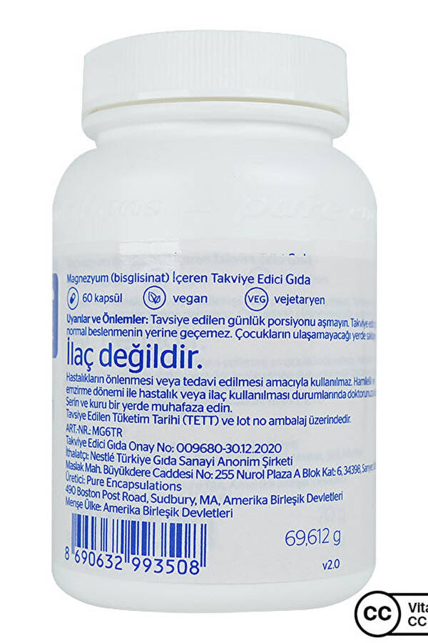 Magnesium (GLYCINATE) 60 Capsules - 4