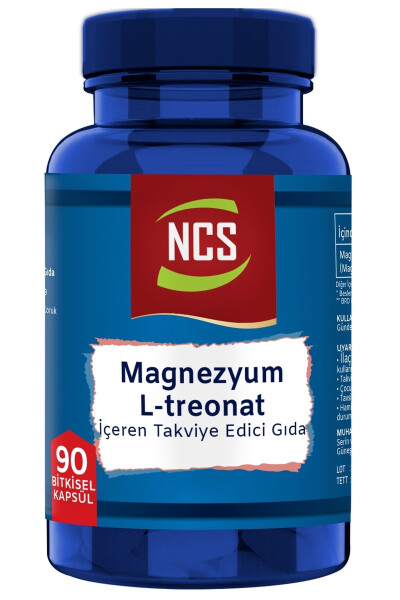 Magnesium Magnesium L-threonate Vegetarian 90 Vegetable Capsules - 1