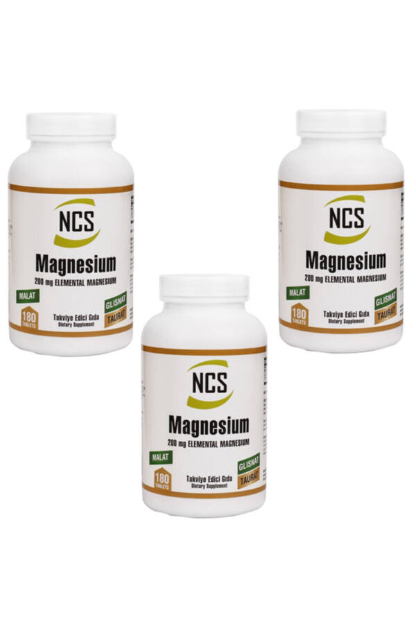 Magnesium Malate Glycinate Taurate 180 Tablets 3 Boxes Magnesium 540 Tablets - 1