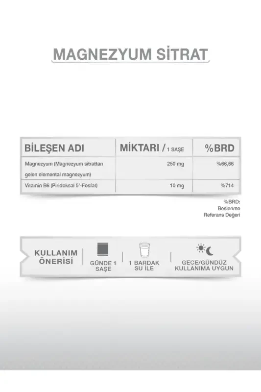 MAGNESIUM PLUS S (MAGNEZYUM SİTRAT) & P5P - 5