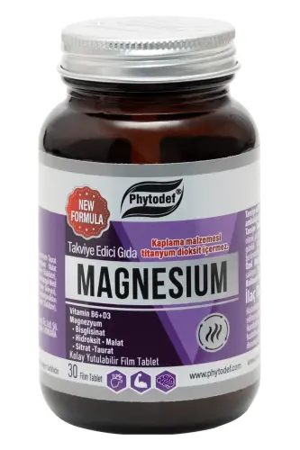 Magnesium Vitamin B6 D3 - 175mg Magnesium/ Tablet 30 Tablets (MAGNESIUM) - PHYTODEF (1)