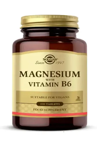 Magnesium With Vitamin B6 100 Tablets - SOLGAR (1)