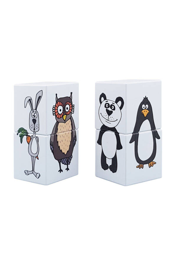 Magnetic Animal Puzzles (Two-Piece Baby Puzzle - 4 Cubes) - 2