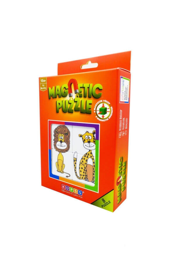 Magnetic Animal Puzzles (Two-Piece Baby Puzzle - 4 Cubes) - 3