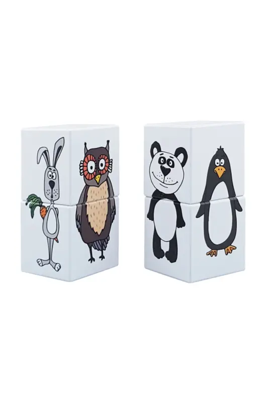 Magnetic Animal Puzzles (Two-Piece Baby Puzzle - 4 Cubes) - 3