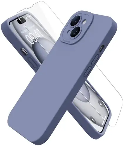 Magnetic for iPhone 15 Case with Screen Protector - Wireless Charging Compatible - Upgraded Camera Protection - Silicone Shockproof Protective Phone Case for iPhone 15 6.1