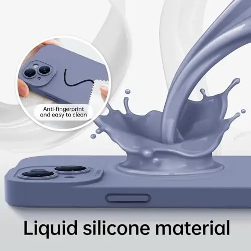 Magnetic for iPhone 15 Case with Screen Protector - Wireless Charging Compatible - Upgraded Camera Protection - Silicone Shockproof Protective Phone Case for iPhone 15 6.1
