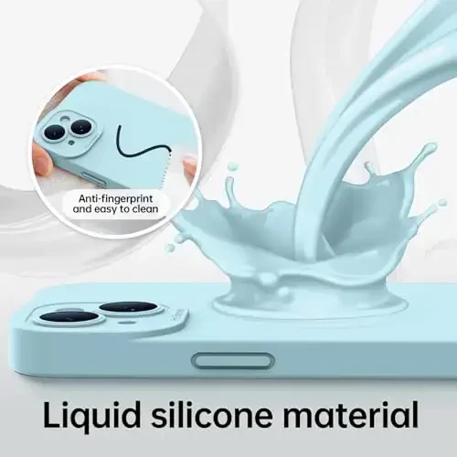 Magnetic for iPhone 15 Case with Screen Protector - Wireless Charging Compatible - Upgraded Camera Protection - Silicone Shockproof Protective Phone Case for iPhone 15 6.1