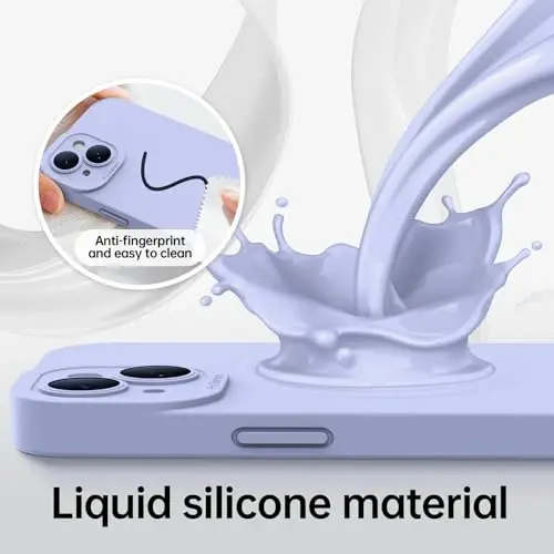 Magnetic for iPhone 15 Case with Screen Protector - Wireless Charging Compatible - Upgraded Camera Protection - Silicone Shockproof Protective Phone Case for iPhone 15 6.1