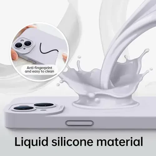 Magnetic for iPhone 15 Case with Screen Protector - Wireless Charging Compatible - Upgraded Camera Protection - Silicone Shockproof Protective Phone Case for iPhone 15 6.1