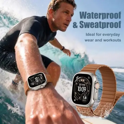 Magnetic Silicone Strap for Apple Watch Band 46mm 42 44 40 49mm Men Women | Soft Loop Strap for iWatch Ultra 4/3/2 Series 12 11 10 9 8 7 6 5 4 SE 49mm 46mm 42mm 44mm 40mm 45mm 41mm 38mm Upgraded Magnet - 6