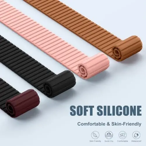 Magnetic Silicone Strap for Apple Watch Band 46mm 42 44 40 49mm Men Women | Soft Loop Strap for iWatch Ultra 4/3/2 Series 12 11 10 9 8 7 6 5 4 SE 49mm 46mm 42mm 44mm 40mm 45mm 41mm 38mm Upgraded Magnet - 5