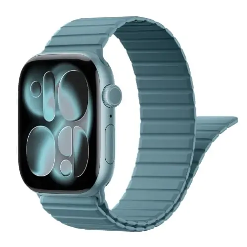 Magnetic Silicone Strap for Apple Watch Band 46mm 42 44 40 49mm Men Women | Soft Loop Strap for iWatch Ultra 4/3/2 Series 12 11 10 9 8 7 6 5 4 SE 49mm 46mm 42mm 44mm 40mm 45mm 41mm 38mm Upgraded Magnet - 1