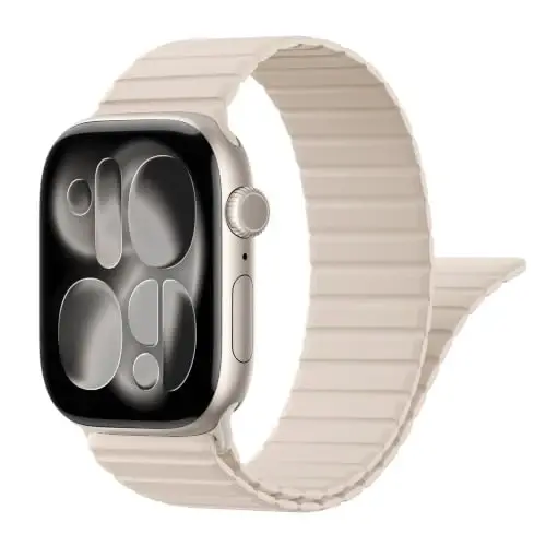 Magnetic Silicone Strap for Apple Watch Band 46mm 42 44 40 49mm Men Women | Soft Loop Strap for iWatch Ultra 4/3/2 Series 12 11 10 9 8 7 6 5 4 SE 49mm 46mm 42mm 44mm 40mm 45mm 41mm 38mm Upgraded Magnet - 1