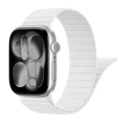 Magnetic Silicone Strap for Apple Watch Band 46mm 42 44 40 49mm Men Women | Soft Loop Strap for iWatch Ultra 4/3/2 Series 12 11 10 9 8 7 6 5 4 SE 49mm 46mm 42mm 44mm 40mm 45mm 41mm 38mm Upgraded Magnet - 1
